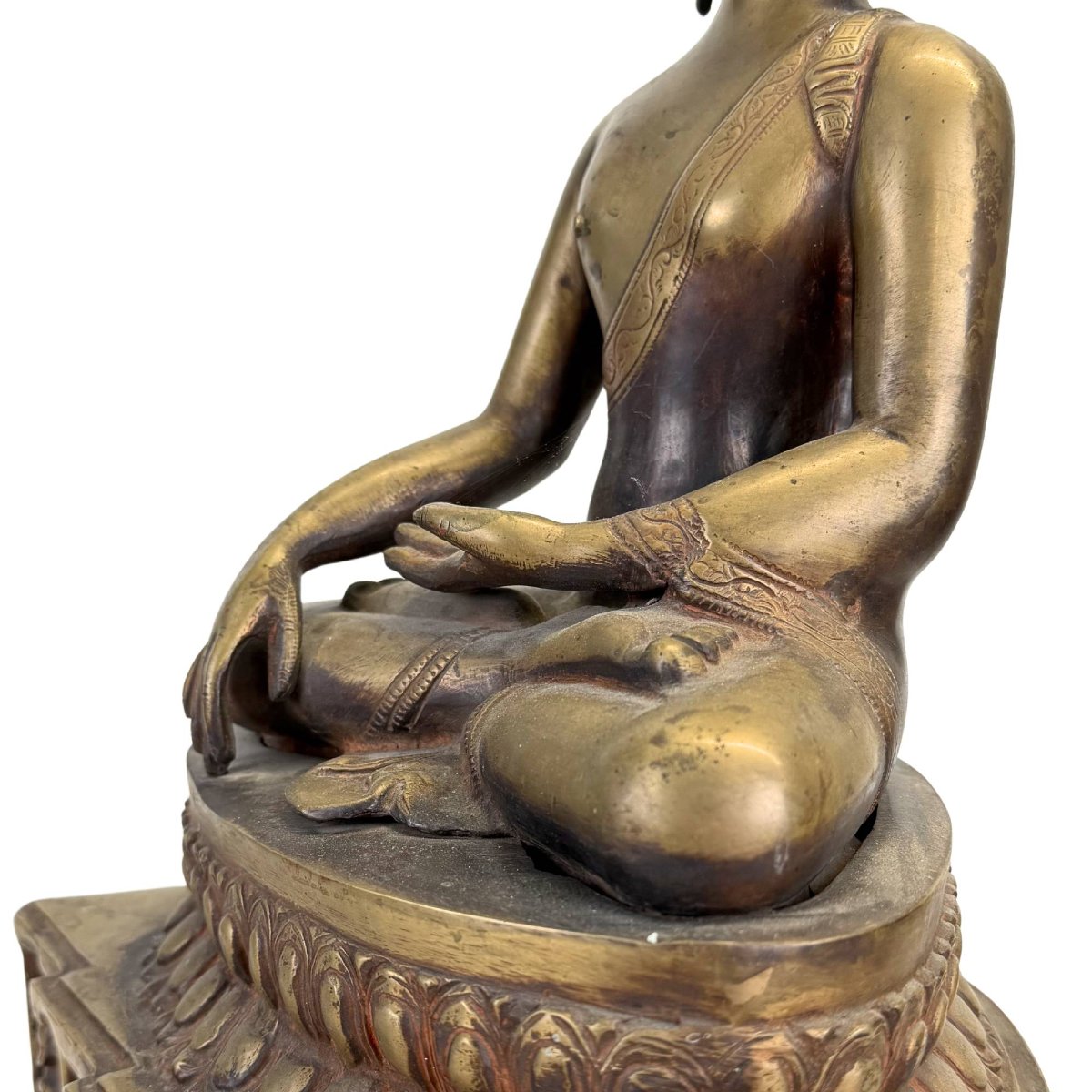 Himalayan Bronze Buddha With Silver-inlaid Eyes – 16th–17th Century-photo-7