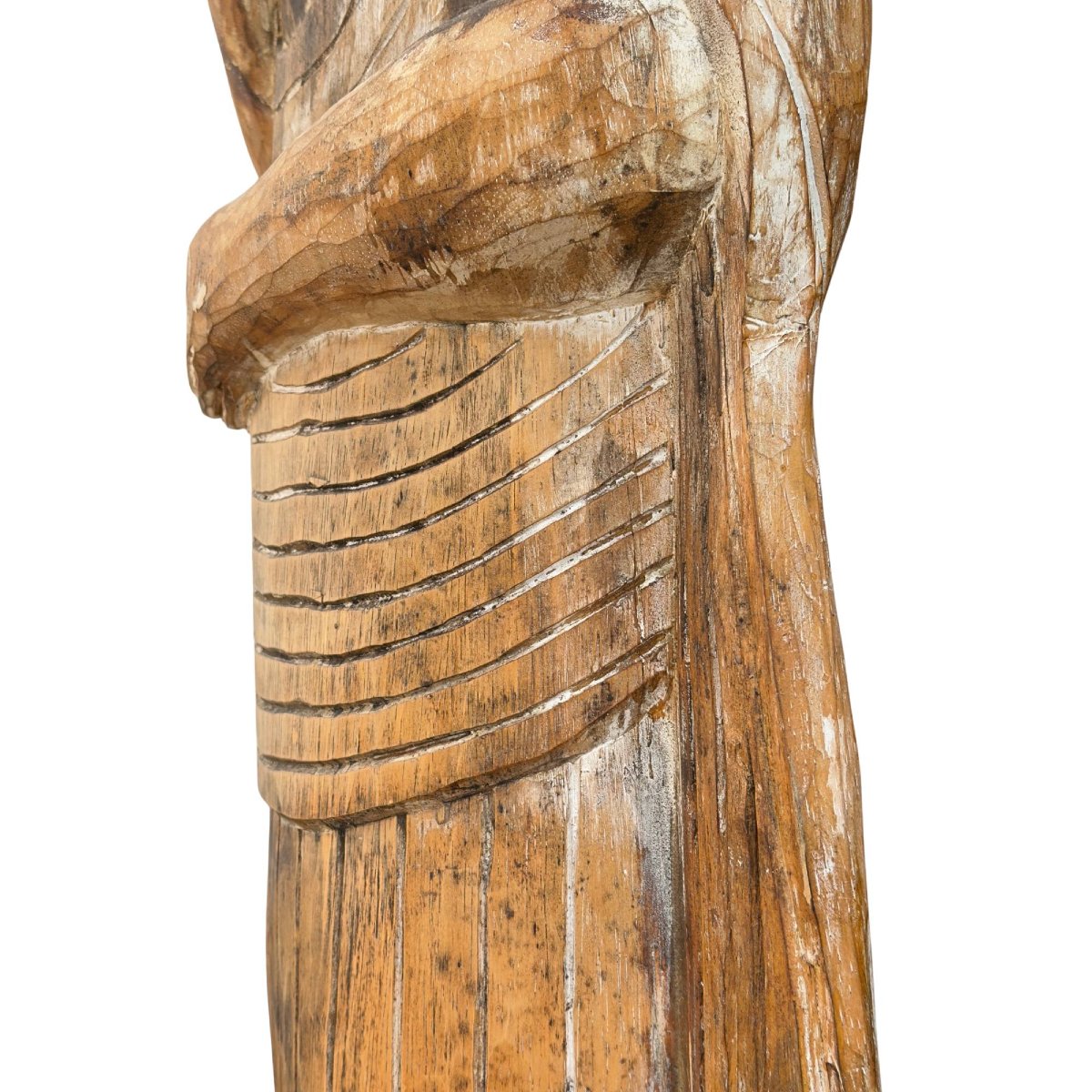 Arhat médicinal birman en teck – XVIIIe siècle, 151,5 cm-photo-7