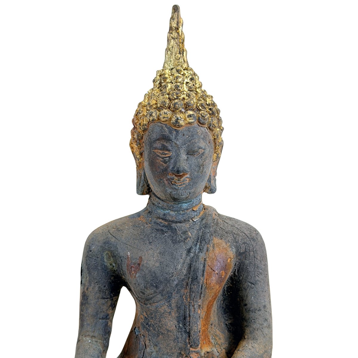 Gilded Bronze Buddha From Ayutthaya – Thailand, 17th–early 18th Century-photo-2
