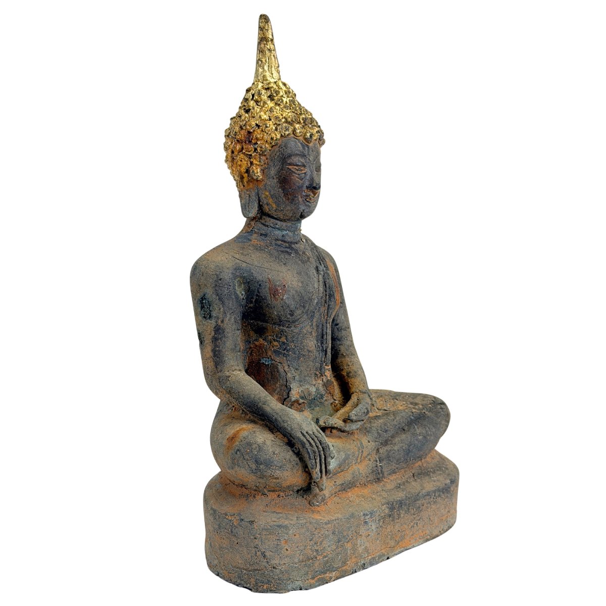 Gilded Bronze Buddha From Ayutthaya – Thailand, 17th–early 18th Century-photo-4