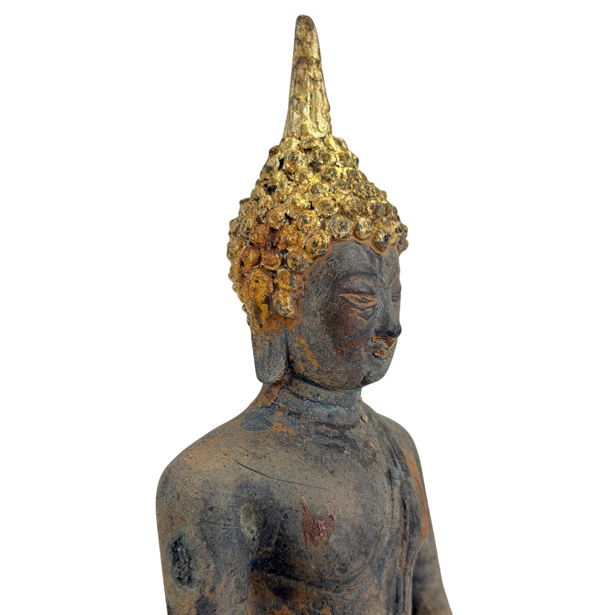 Gilded Bronze Buddha From Ayutthaya – Thailand, 17th–early 18th Century-photo-1