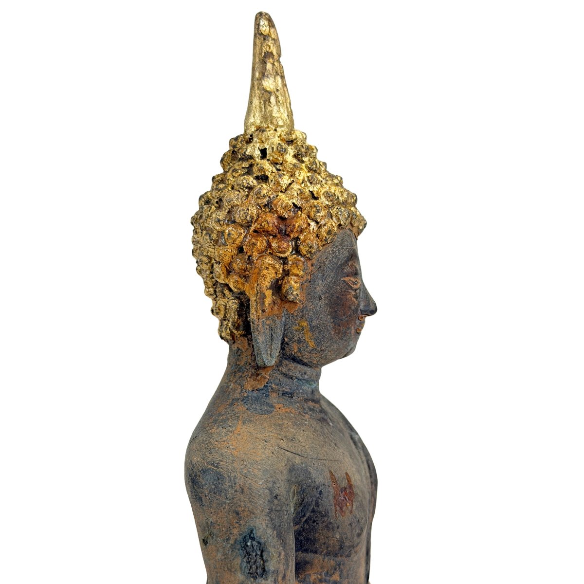 Gilded Bronze Buddha From Ayutthaya – Thailand, 17th–early 18th Century-photo-4