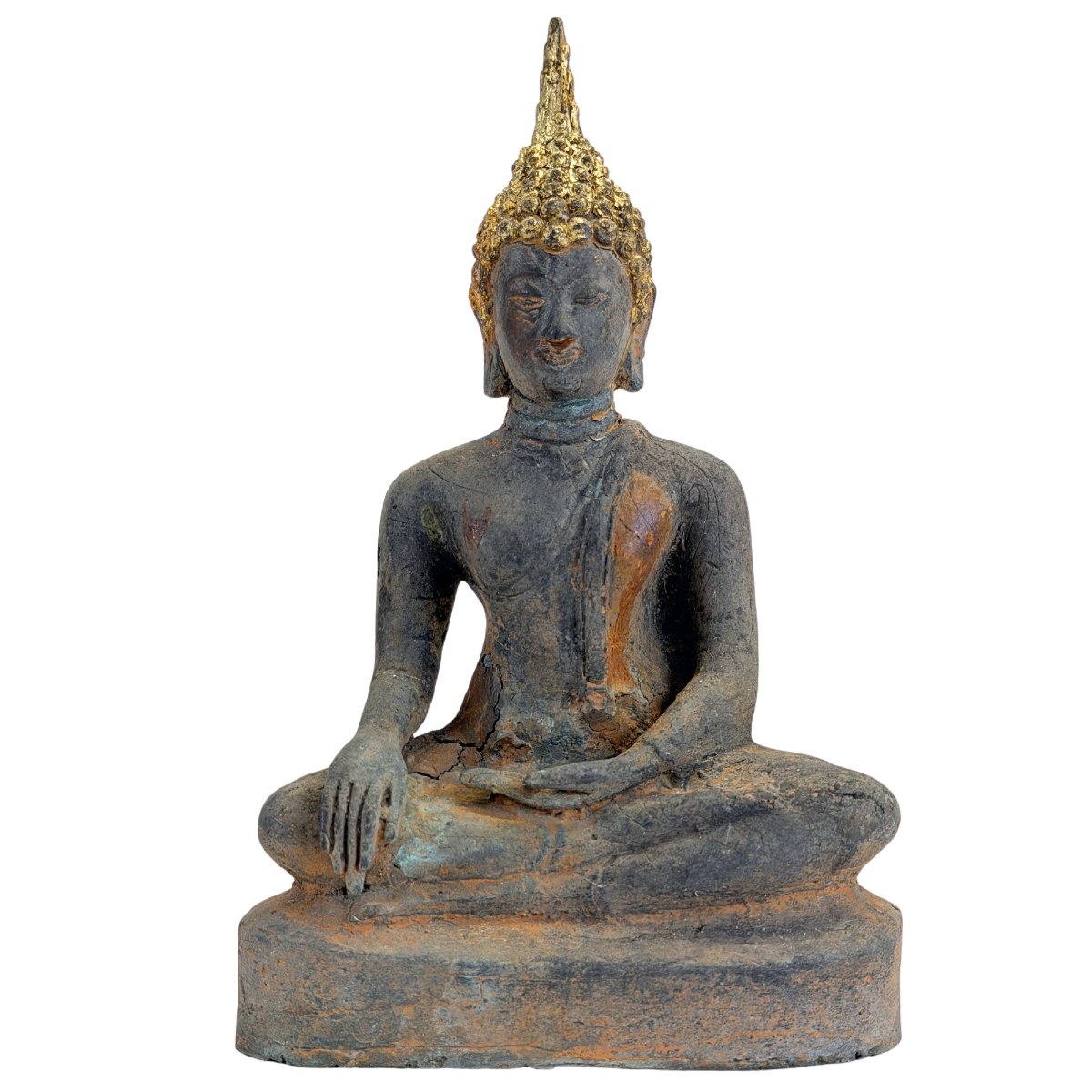 Gilded Bronze Buddha From Ayutthaya – Thailand, 17th–early 18th Century