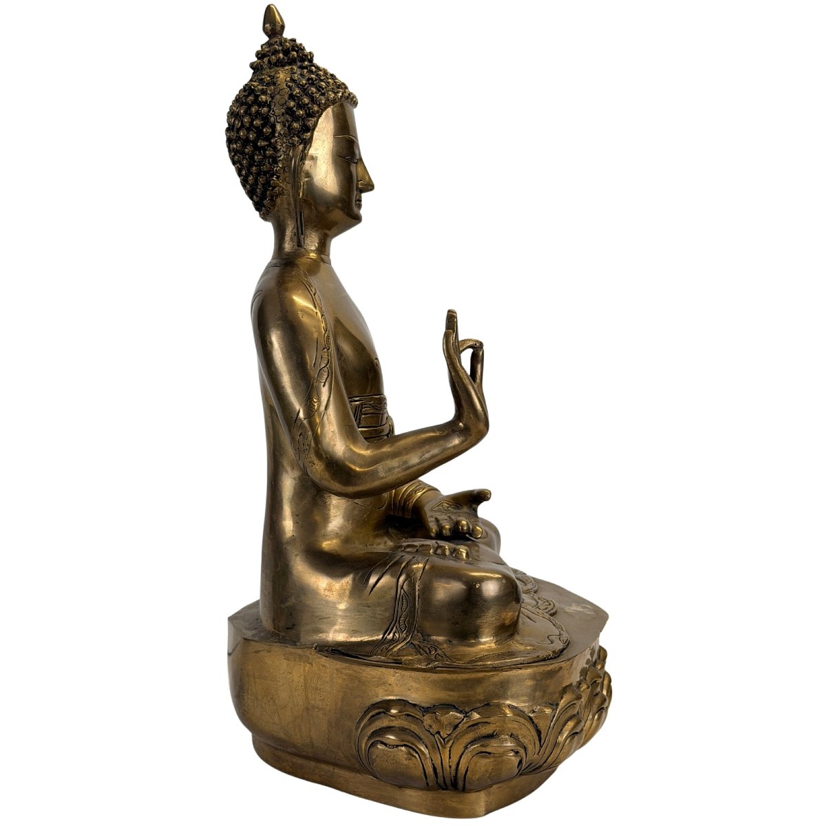 Tibetan-himalayan Shakyamuni Buddha In Bronze – 17th–18th Century-photo-3