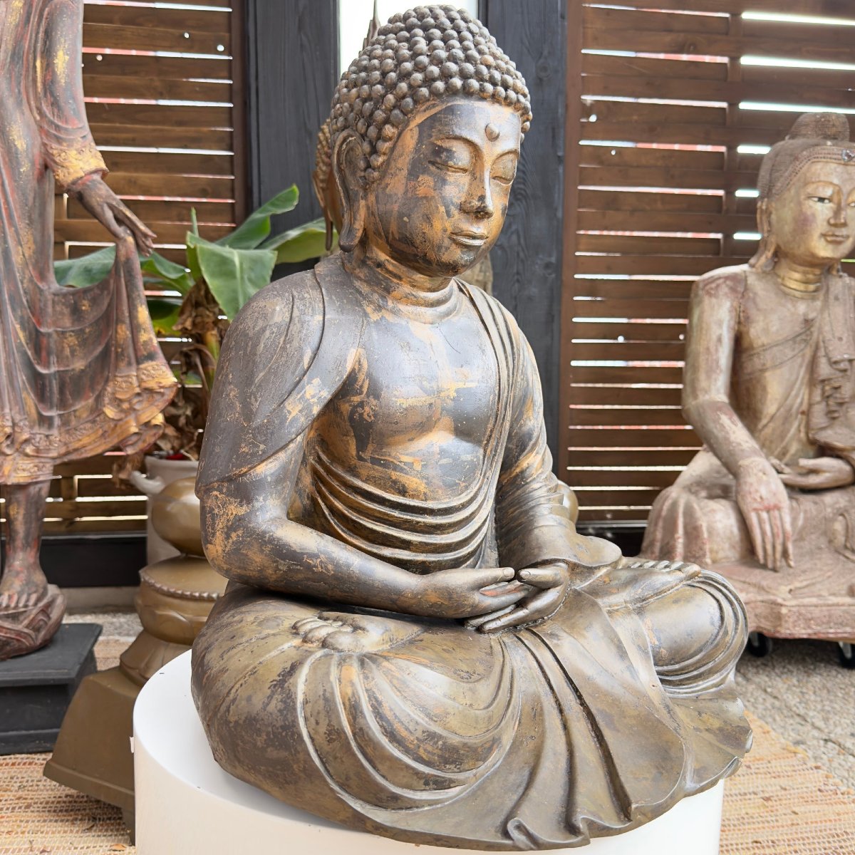 Japanese Gilded Bronze Buddha – Meiji Period, Circa 1900-photo-4
