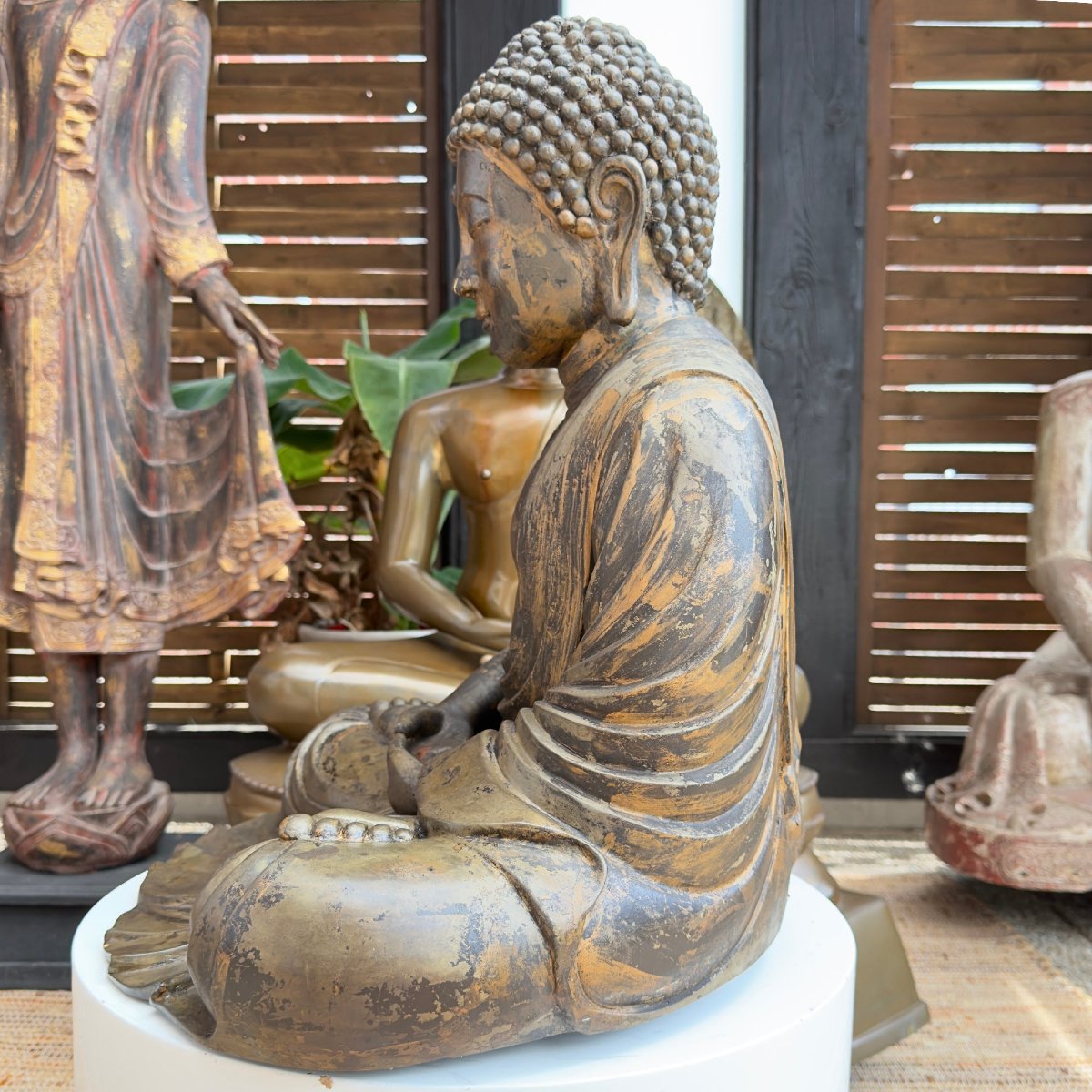 Japanese Gilded Bronze Buddha – Meiji Period, Circa 1900-photo-2