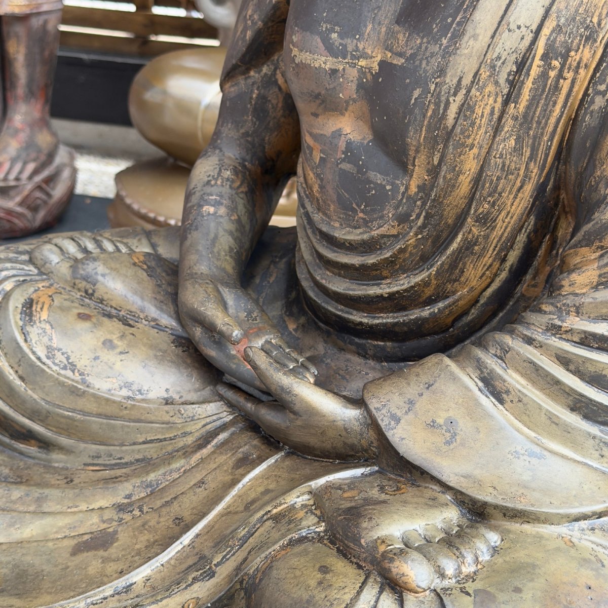 Japanese Gilded Bronze Buddha – Meiji Period, Circa 1900-photo-8