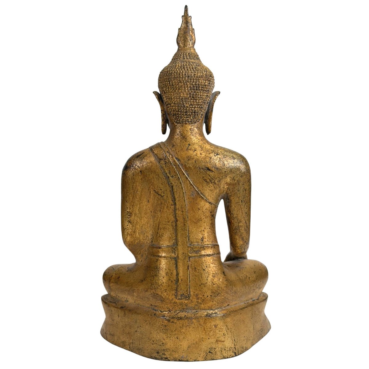 Bouddha thaï en bronze doré – Ayutthaya tardif, début Rattanakosin-photo-1