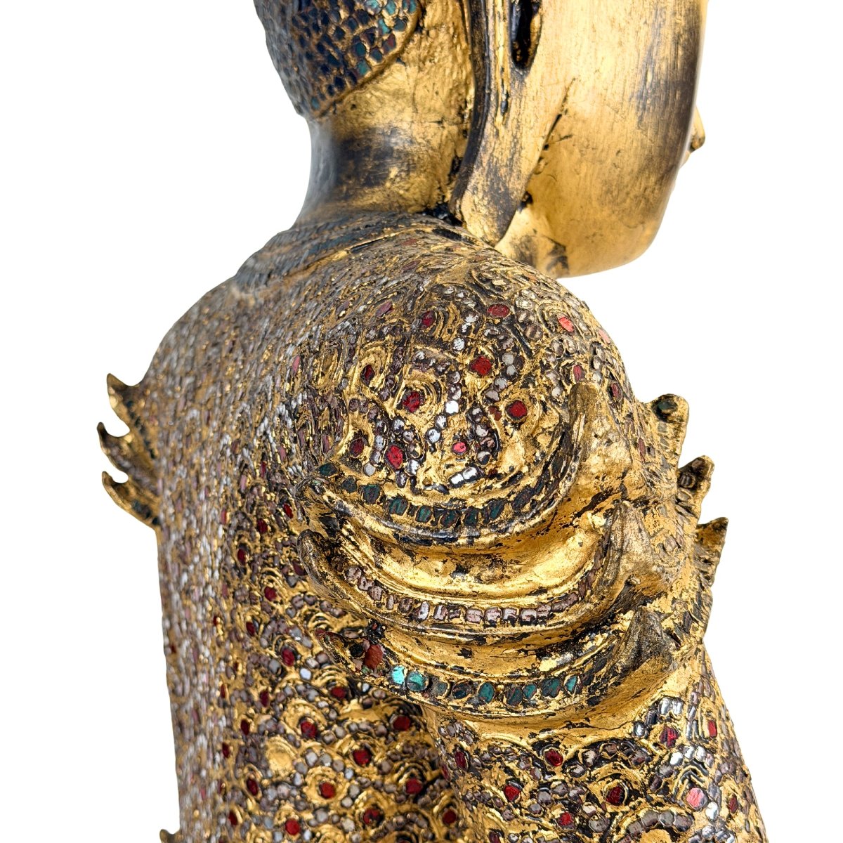 Royal Burmese Buddha Made Of Teak – Mandalay, Late 19th–early 20th Century-photo-7