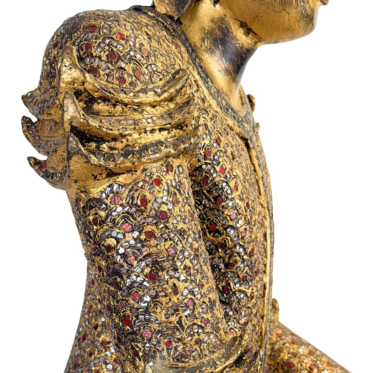Royal Burmese Buddha Made Of Teak – Mandalay, Late 19th–early 20th Century-photo-8