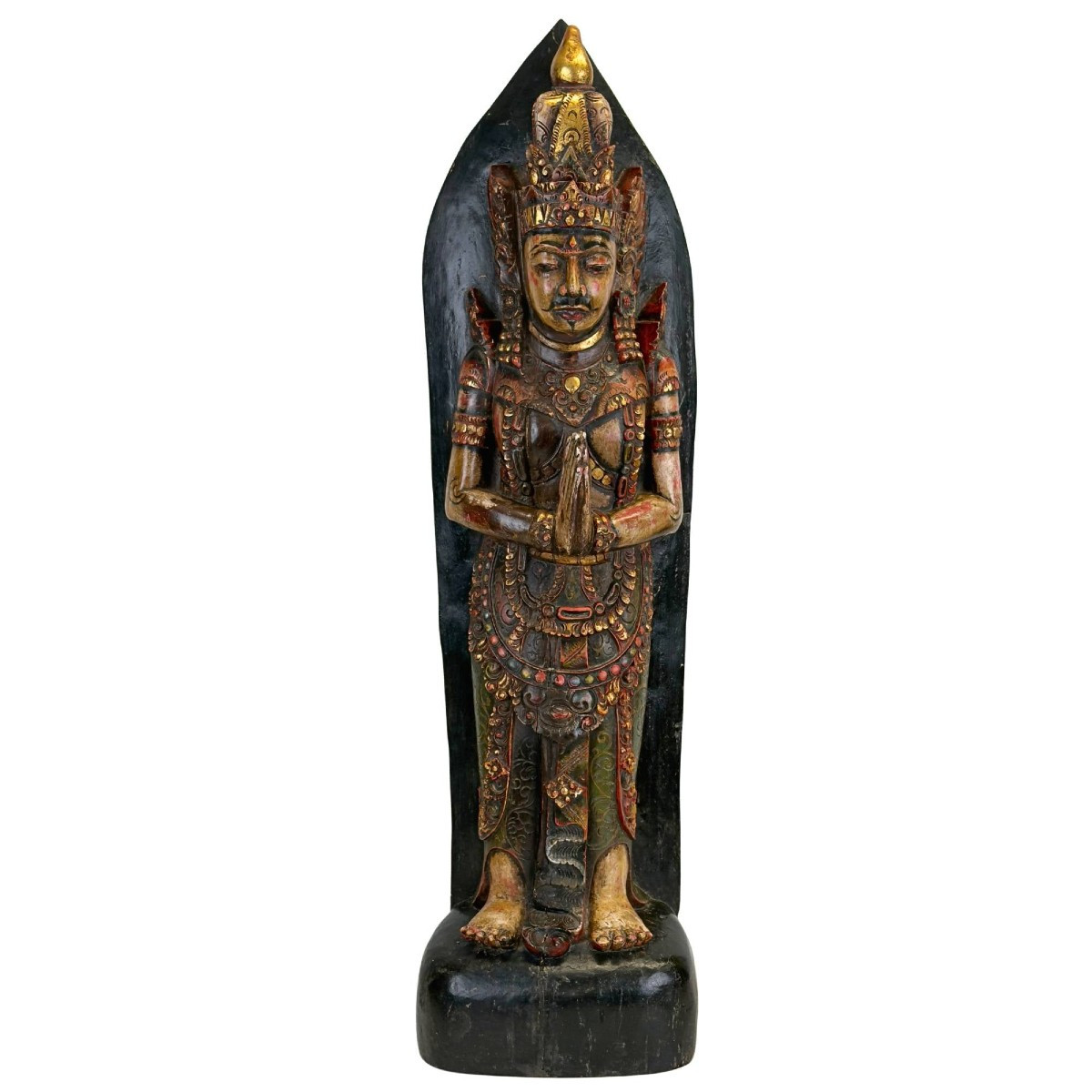 Sculpture balinaise en bois doré – Bali, vers 1900