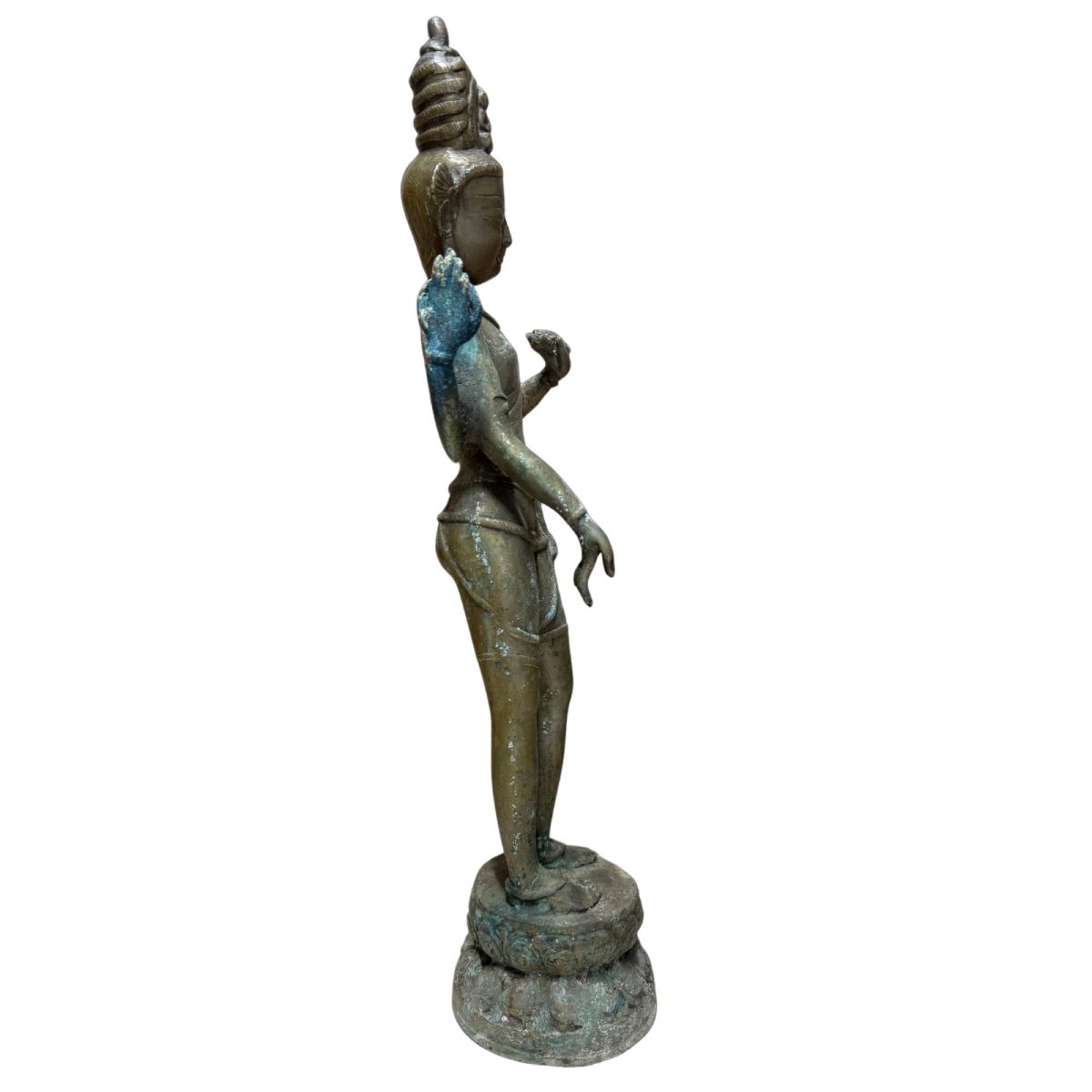 Four-armed Avalokiteshvara In Gilded Bronze – Nepal, 17th Century-photo-3