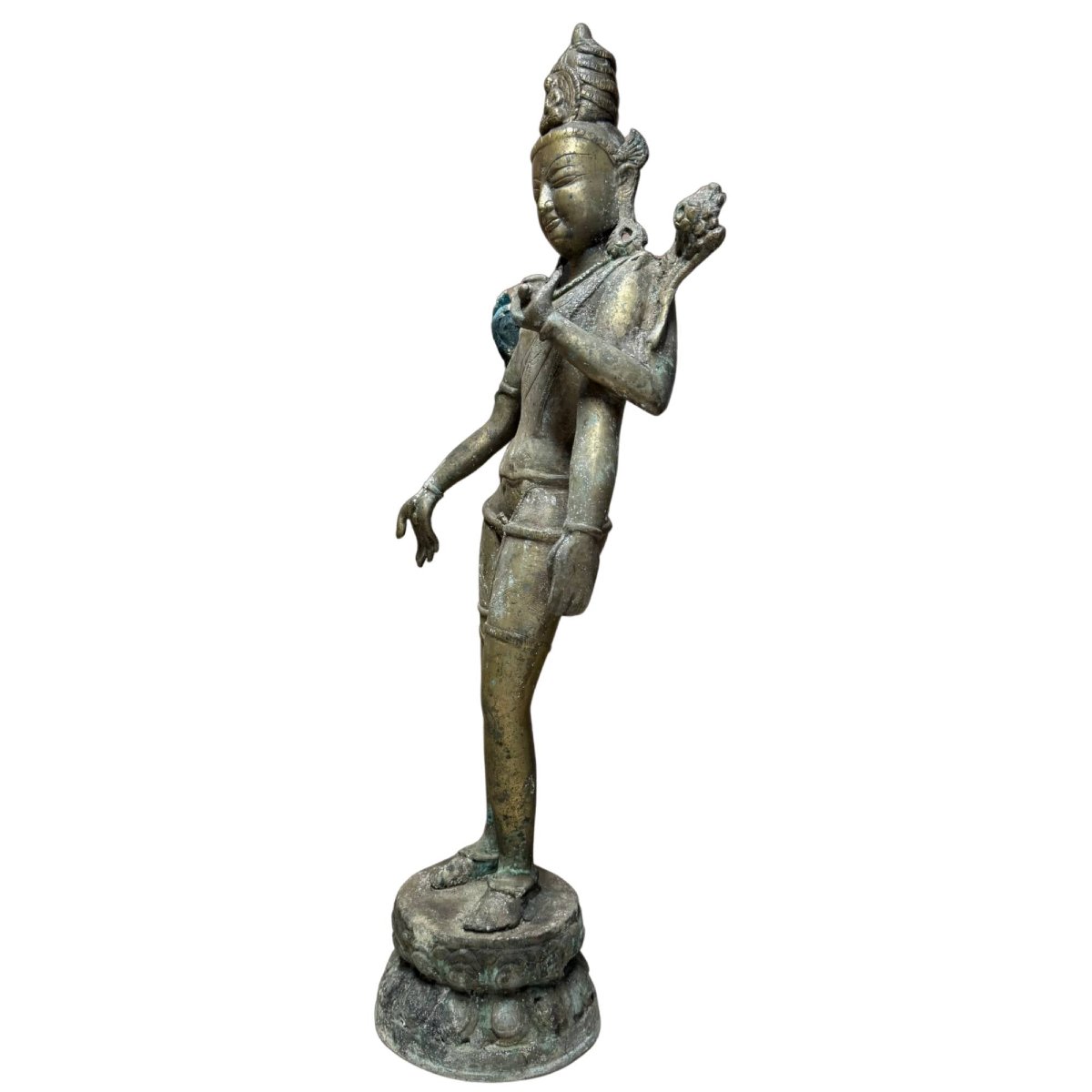 Four-armed Avalokiteshvara In Gilded Bronze – Nepal, 17th Century-photo-4