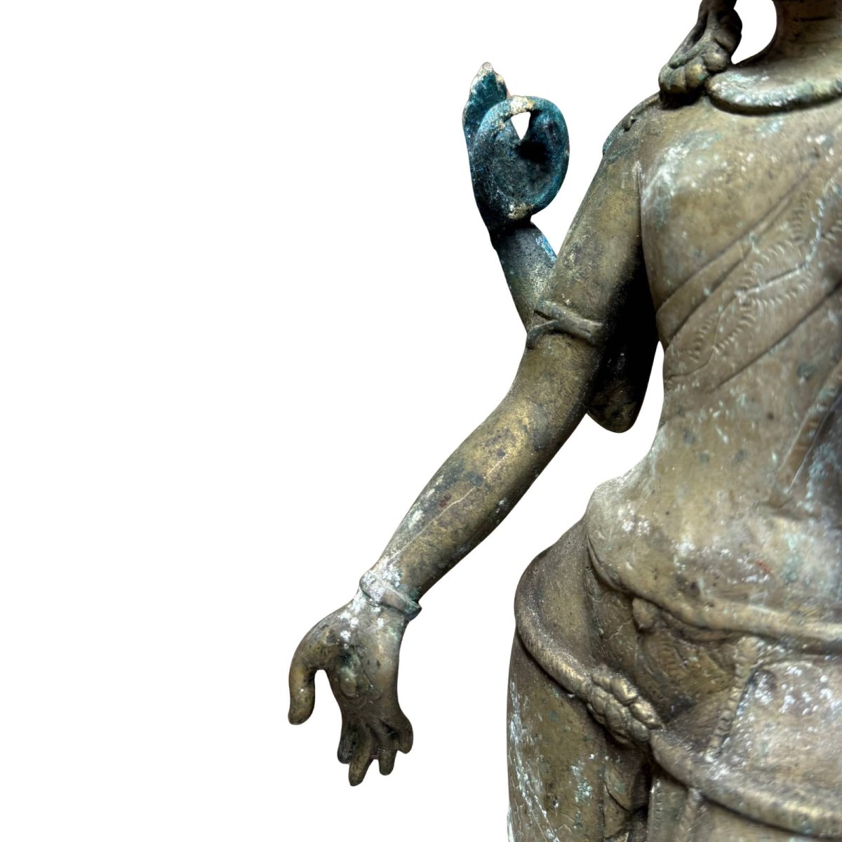 Four-armed Avalokiteshvara In Gilded Bronze – Nepal, 17th Century-photo-6