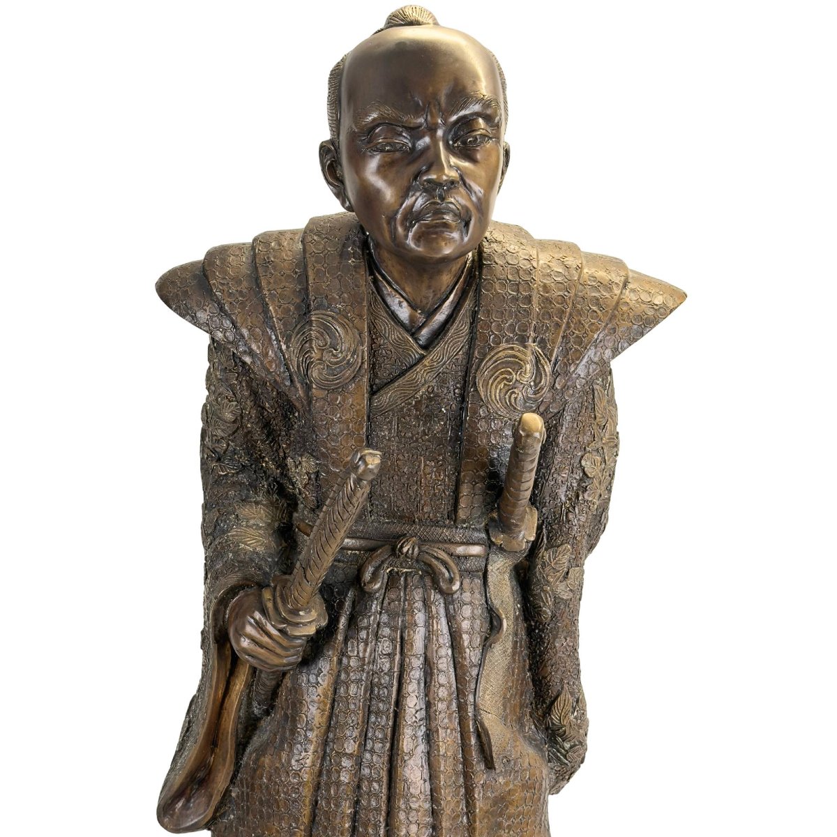 Samouraï japonais en bronze – époque Meiji, vers 1890-photo-2