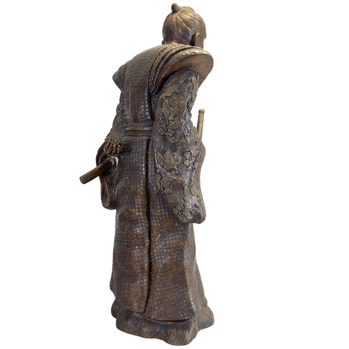 Samouraï japonais en bronze – époque Meiji, vers 1890-photo-3