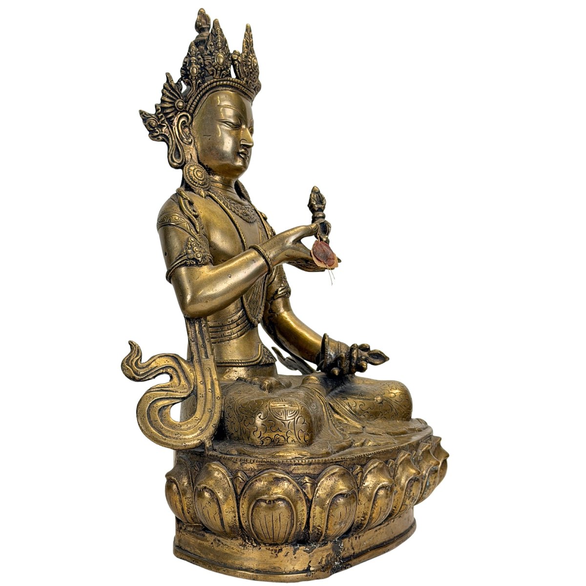 Vajrasattva tibétain en bronze doré – Himalaya, XIXe siècle-photo-1