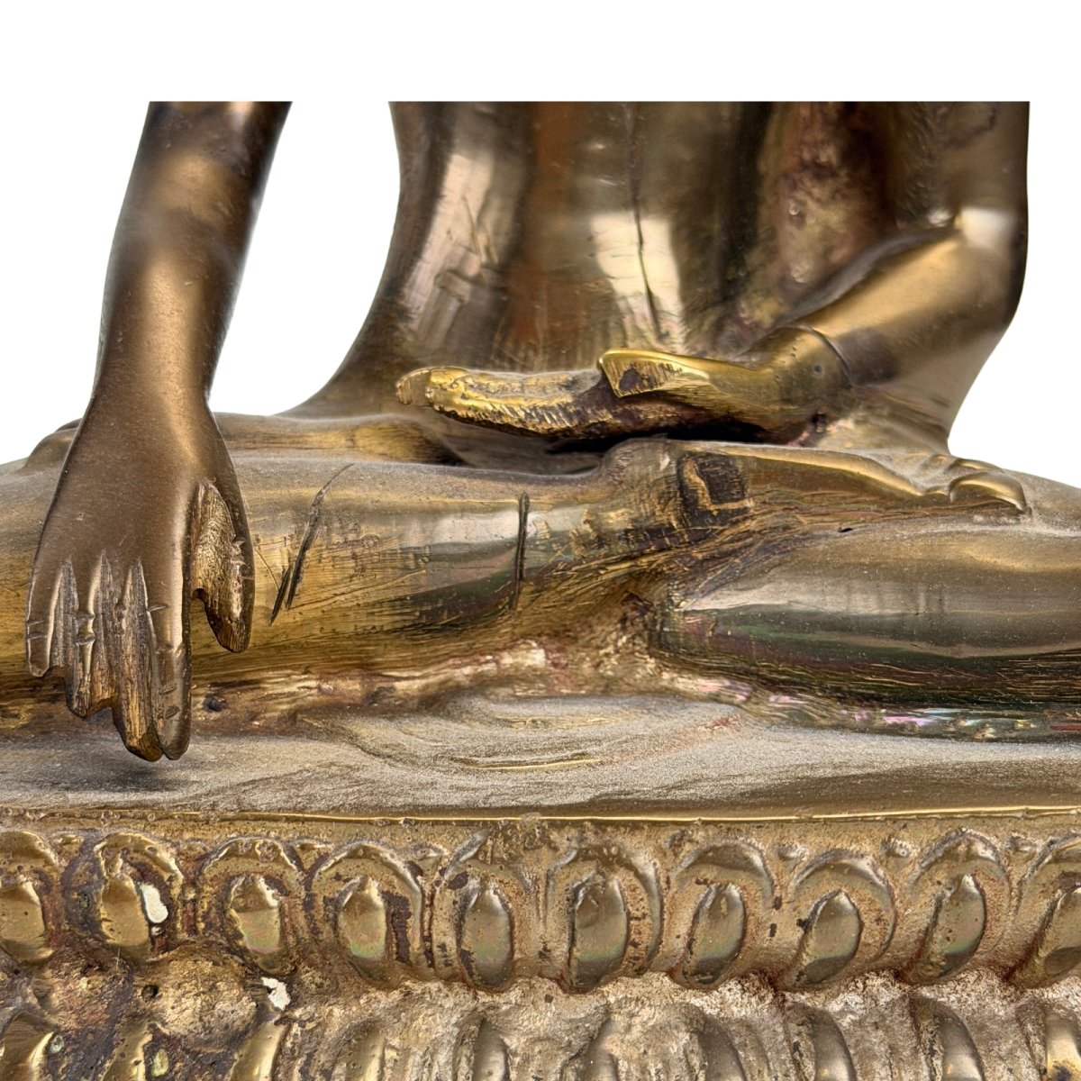 Bouddha tibétain en bronze – Himalaya, XIXe siècle-photo-3