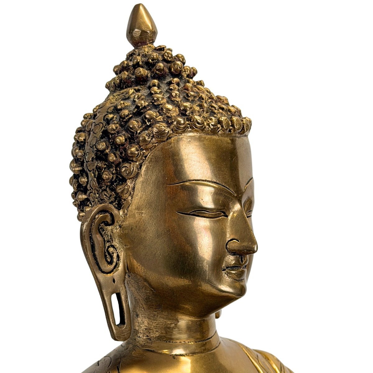 Bouddha Shakyamuni tibéto-himalayen en bronze – XVIIe-XVIIIe siècle-photo-1