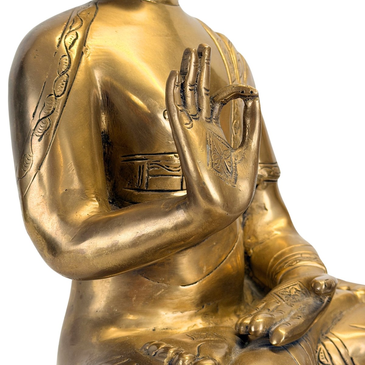 Bouddha Shakyamuni tibéto-himalayen en bronze – XVIIe-XVIIIe siècle-photo-2