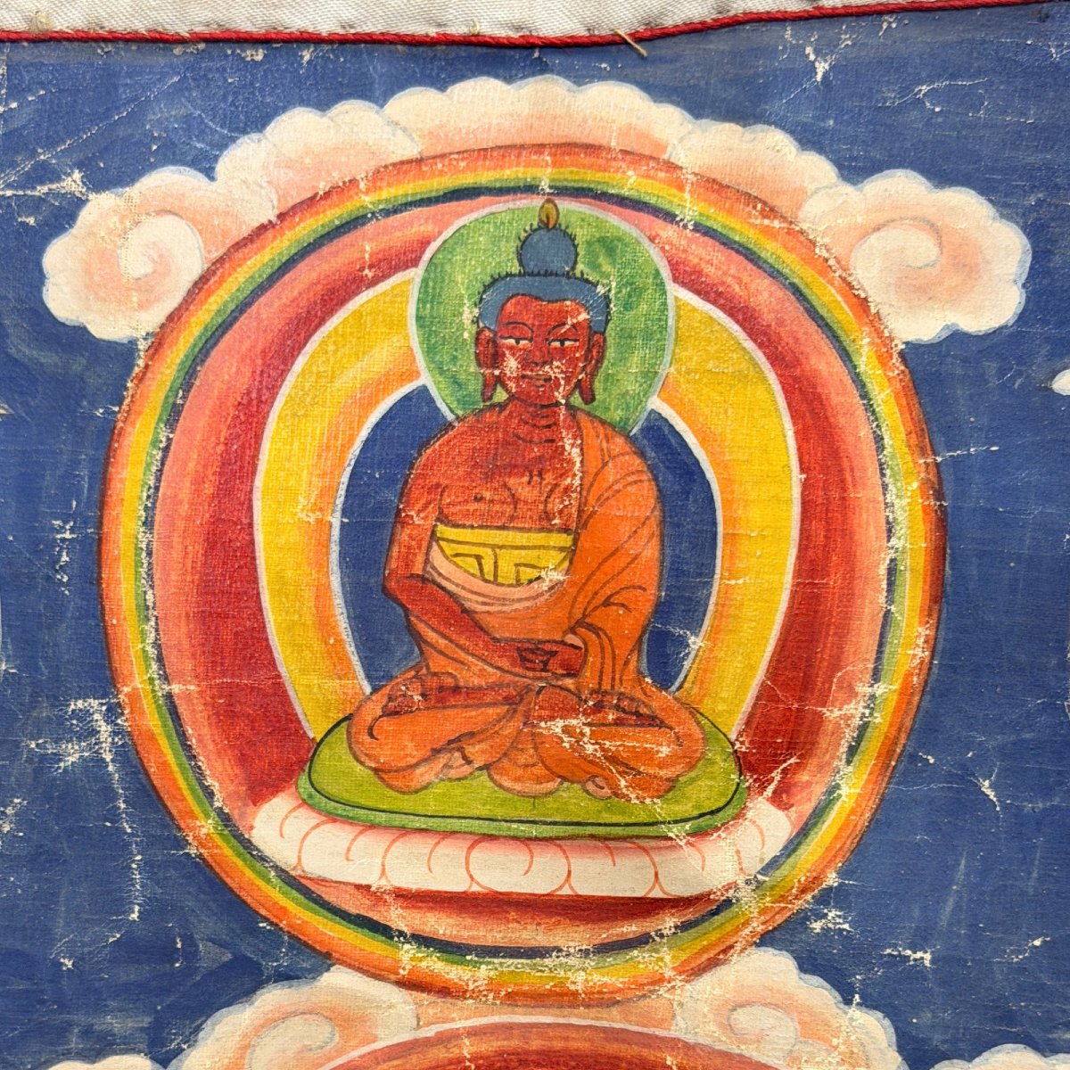 Nepalese Red Tara – Newar Paubha Painting, 19th Century-photo-3