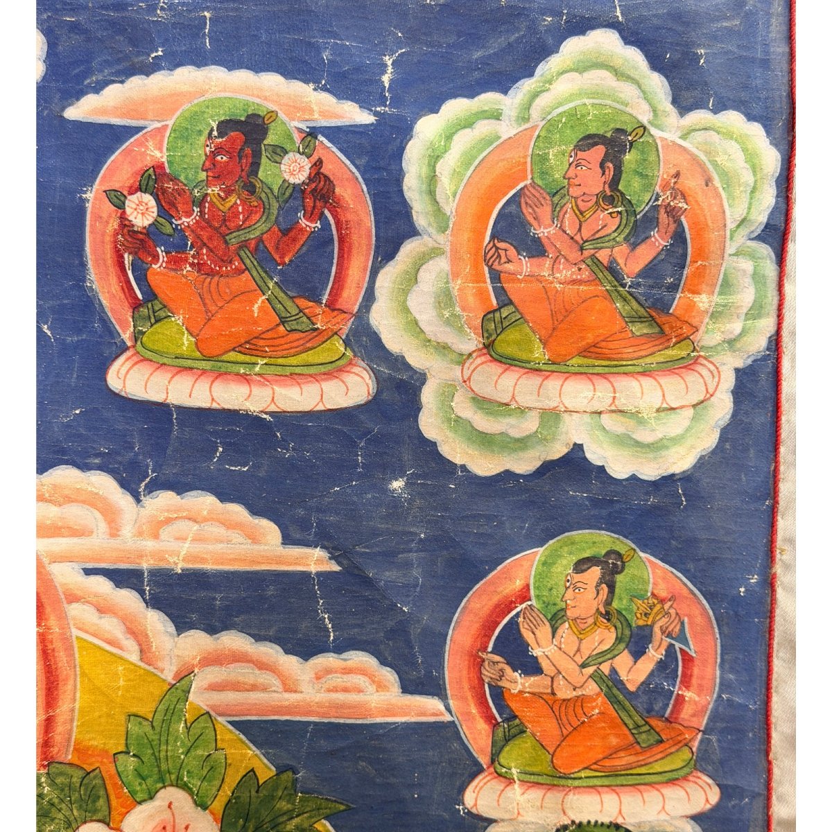 Nepalese Red Tara – Newar Paubha Painting, 19th Century-photo-1