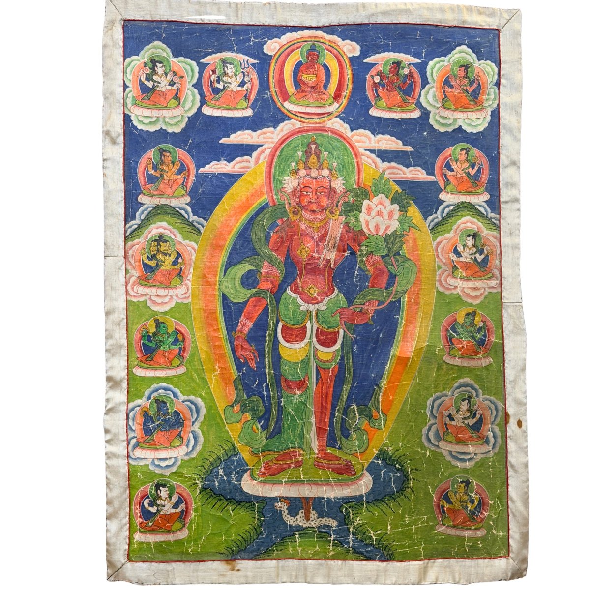Nepalese Red Tara – Newar Paubha Painting, 19th Century