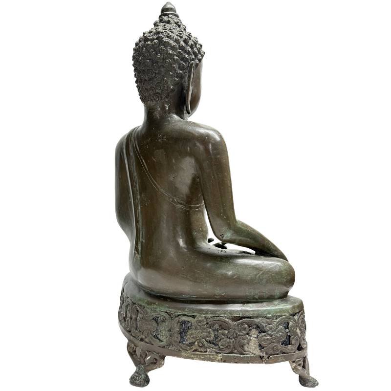 Bouddha Shakyamuni thaï en bronze – tradition Lan Na, XIXe siècle-photo-1