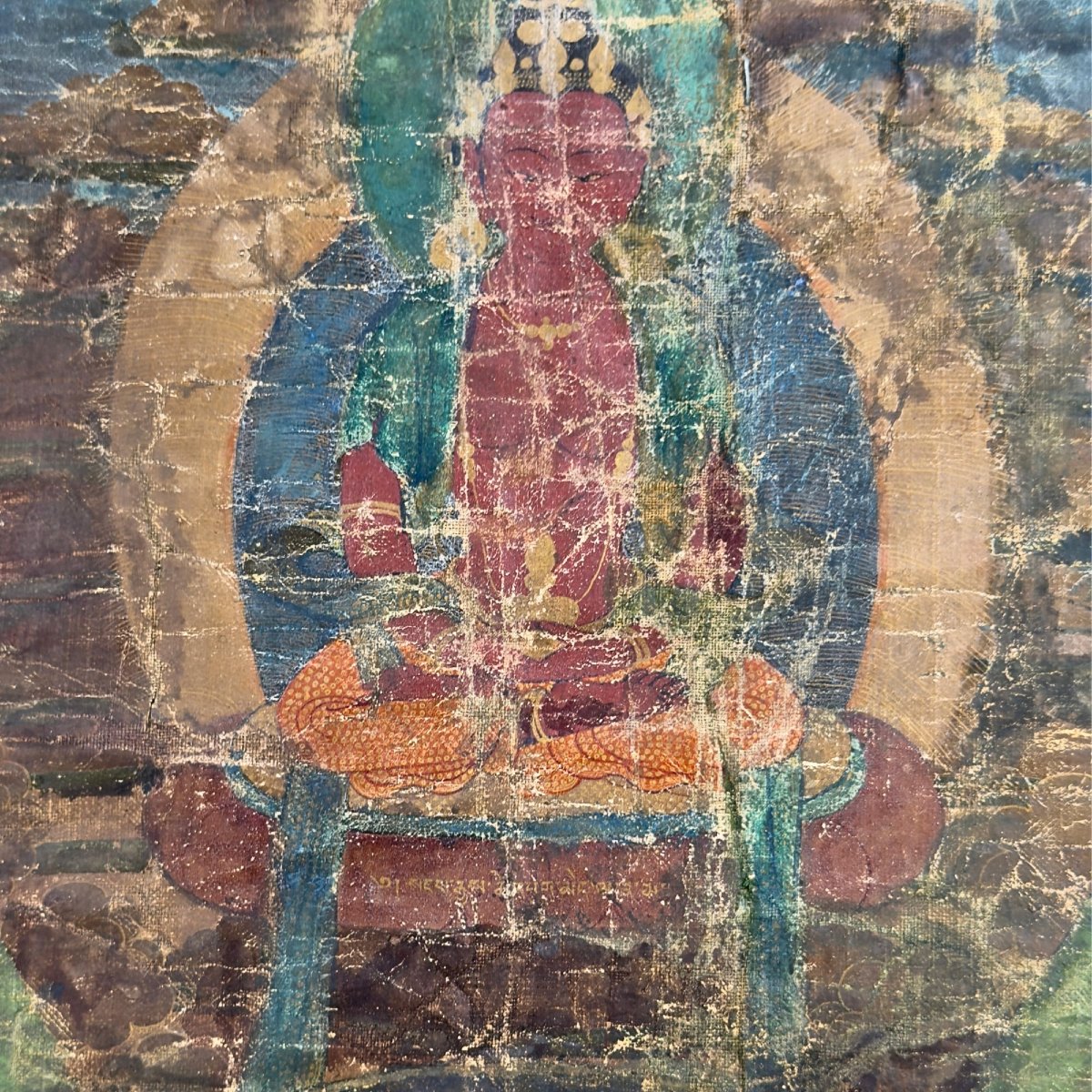 Tibetan Thangka Of Hevajra—sakya Tradition, 15th Century-photo-3