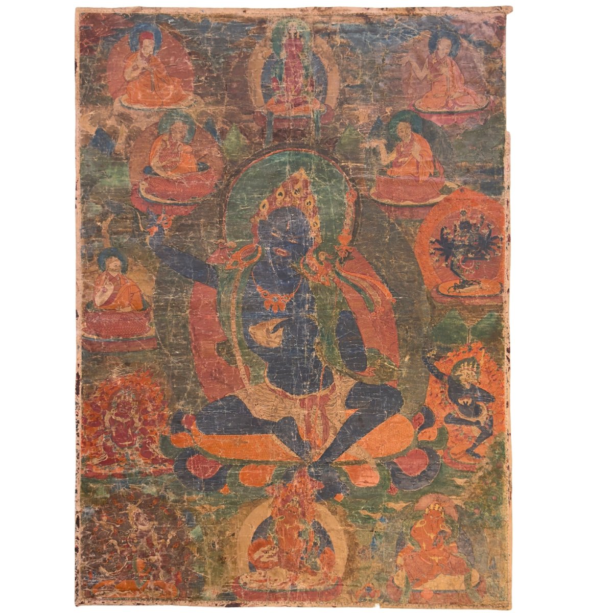 Tibetan Thangka Of Hevajra—sakya Tradition, 15th Century-photo-3