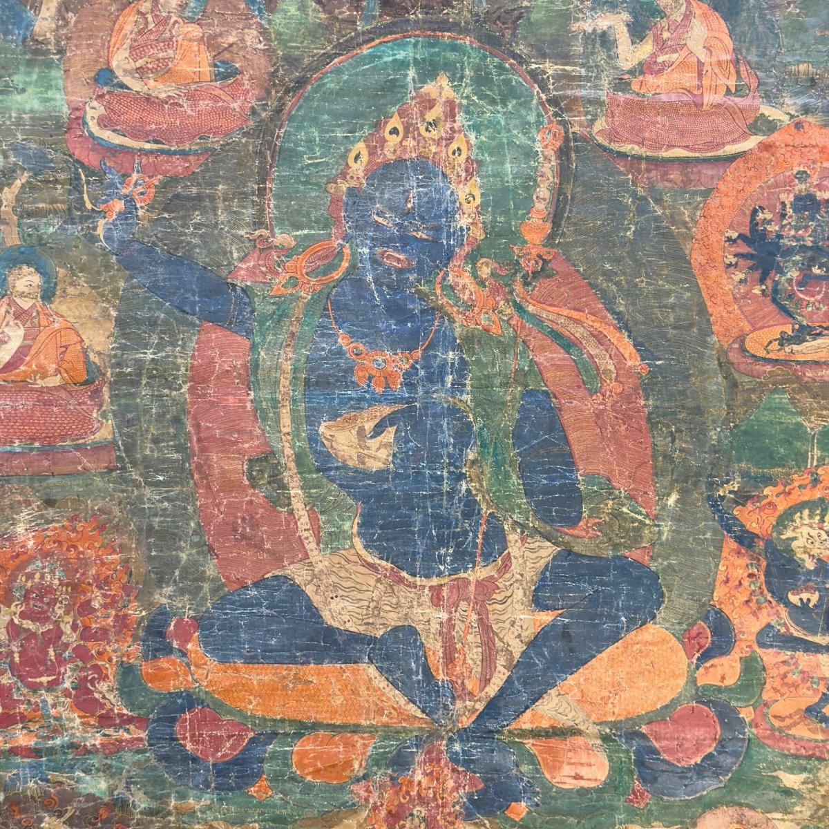 Tibetan Thangka Of Hevajra—sakya Tradition, 15th Century-photo-4
