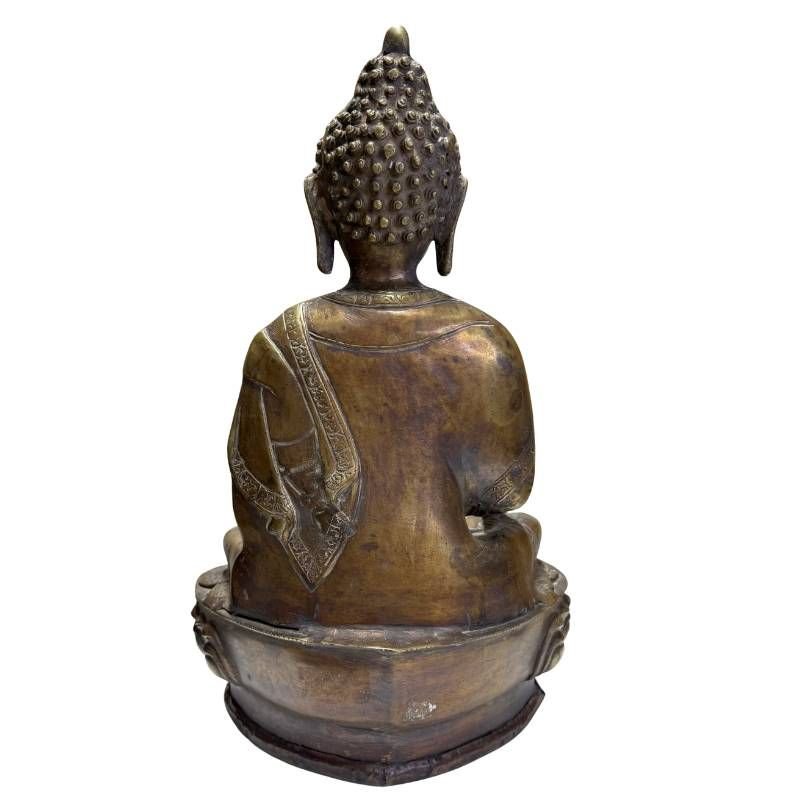 Bouddha de médecine en bronze – tradition sino-tibétaine, XIXe siècle-photo-4
