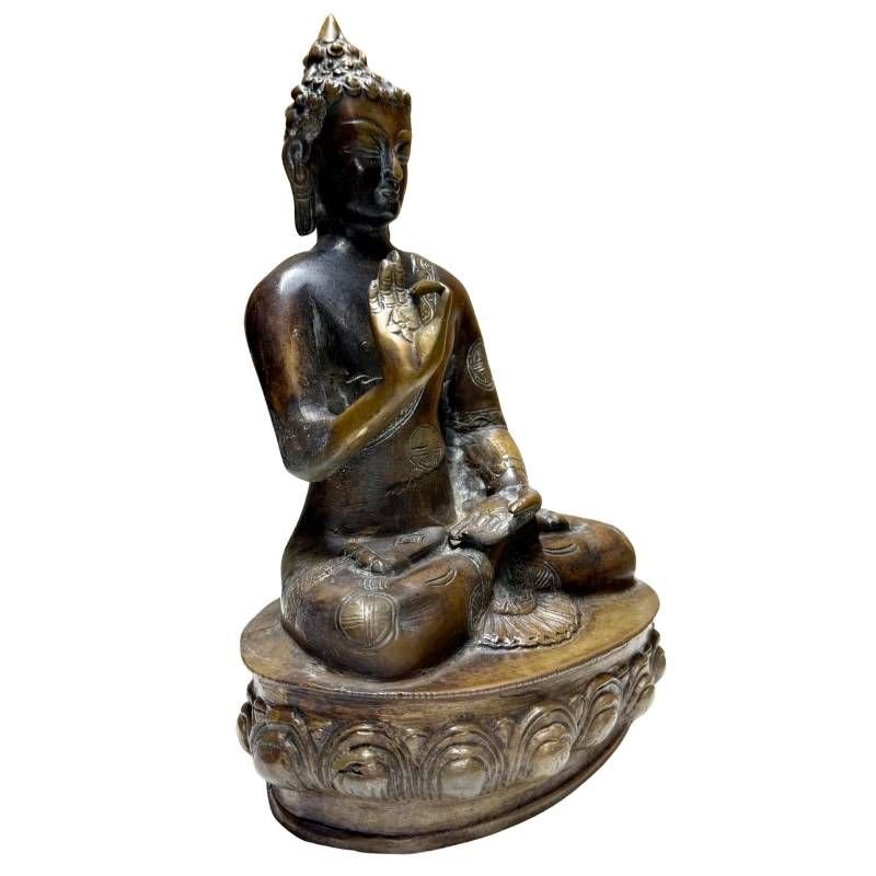 Bouddha népalais en bronze – tradition Newar, XVIIe–XVIIIe siècle