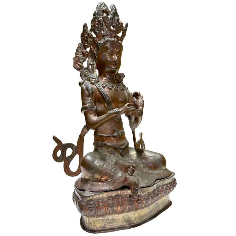 Bronze Tara From The Himalayas – Buddhist Tradition, 18th–19th Century-photo-2