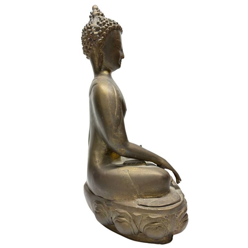 Gilded Bronze Buddha From The Himalayas – 18th–19th Century-photo-3