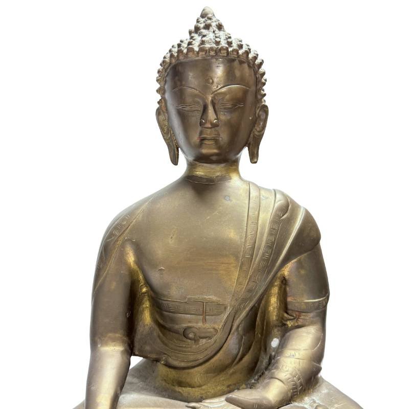 Gilded Bronze Buddha From The Himalayas – 18th–19th Century-photo-2