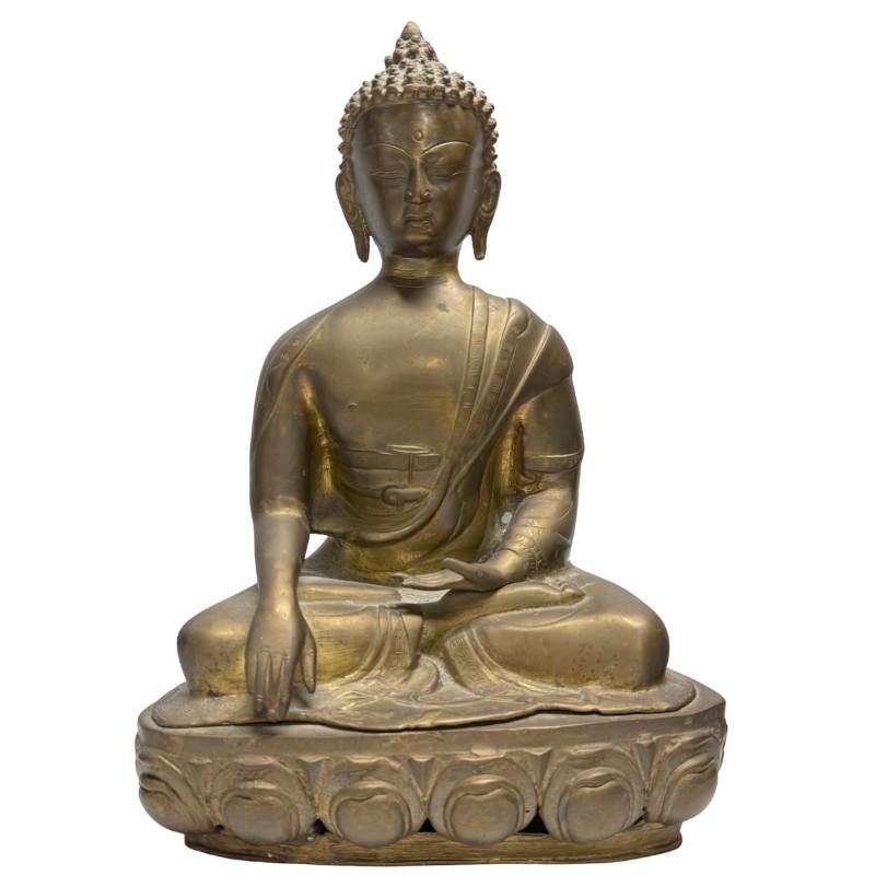 Gilded Bronze Buddha From The Himalayas – 18th–19th Century