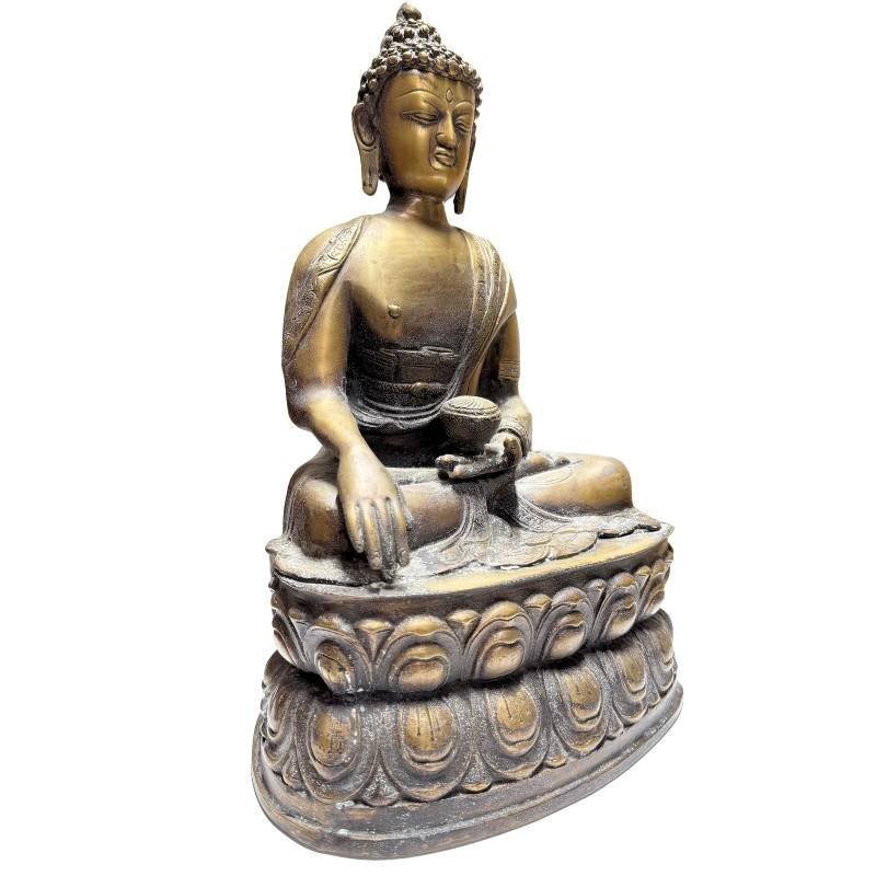 Nepalese Buddha In Gilded Bronze – Newar Art, 18th–early 19th Century-photo-2