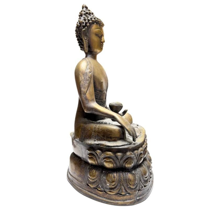 Nepalese Buddha In Gilded Bronze – Newar Art, 18th–early 19th Century-photo-3