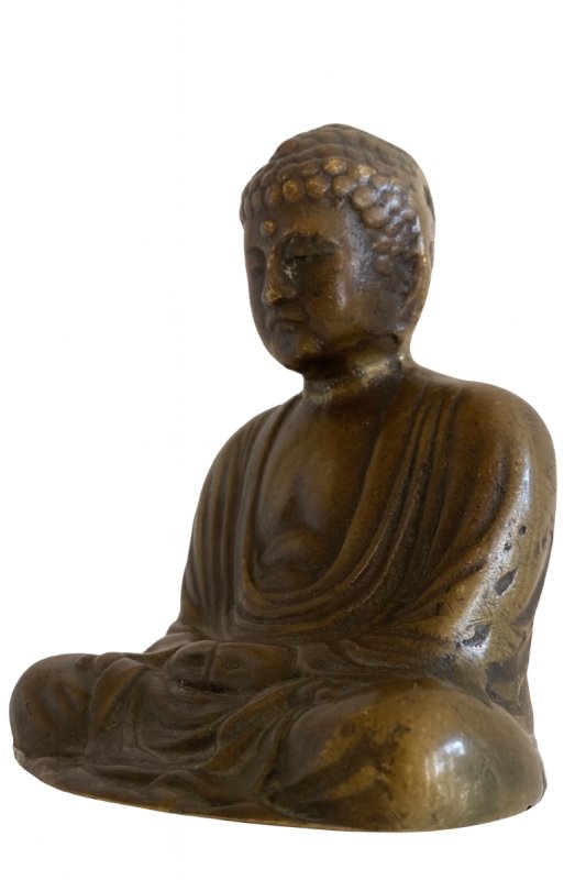 Bouddha japonais en bronze massif – XVIe–XVIIe siècle-photo-2