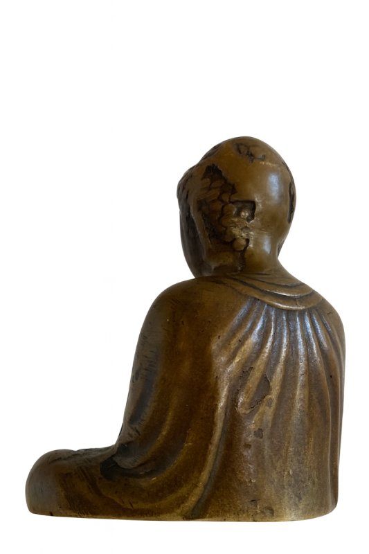 Bouddha japonais en bronze massif – XVIe–XVIIe siècle-photo-3