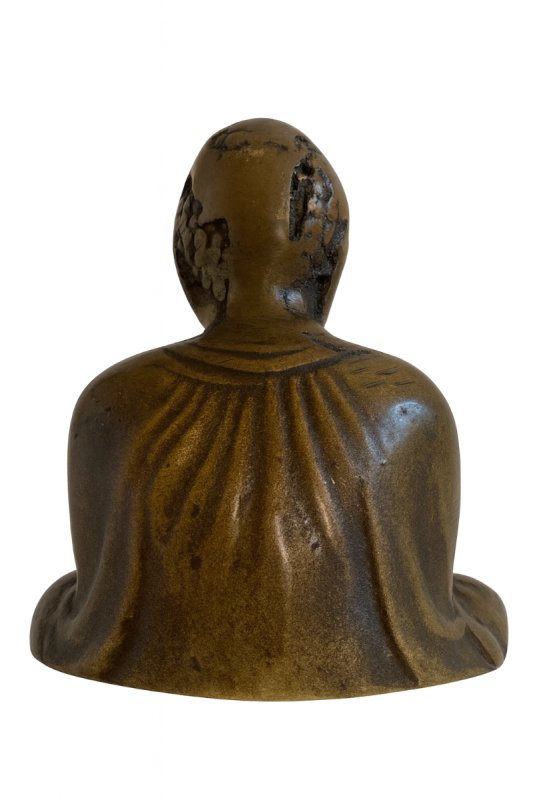 Bouddha japonais en bronze massif – XVIe–XVIIe siècle-photo-1