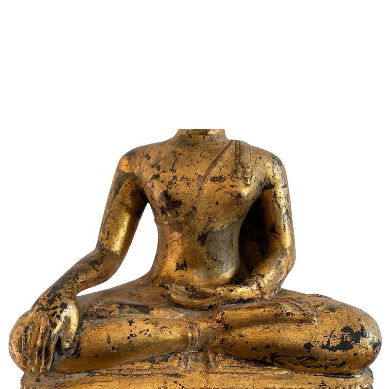 Bouddha birman en bronze doré – tradition de Mandalay, XIXe siècle-photo-5