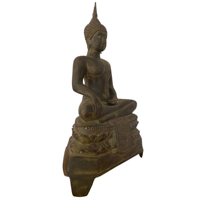Bouddha thaï en bronze – tradition Sukhothaï-Ayutthaya, XVIe siècle-photo-2