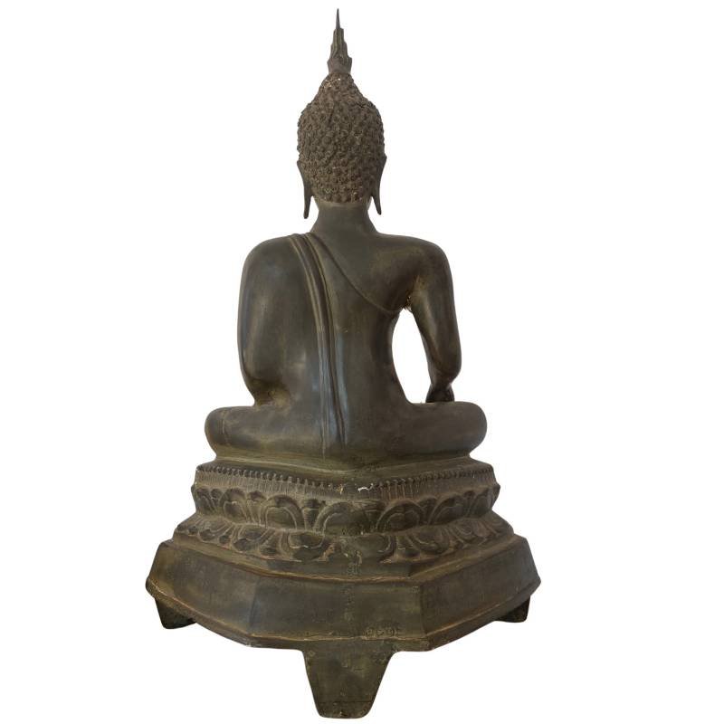 Bouddha thaï en bronze – tradition Sukhothaï-Ayutthaya, XVIe siècle-photo-1