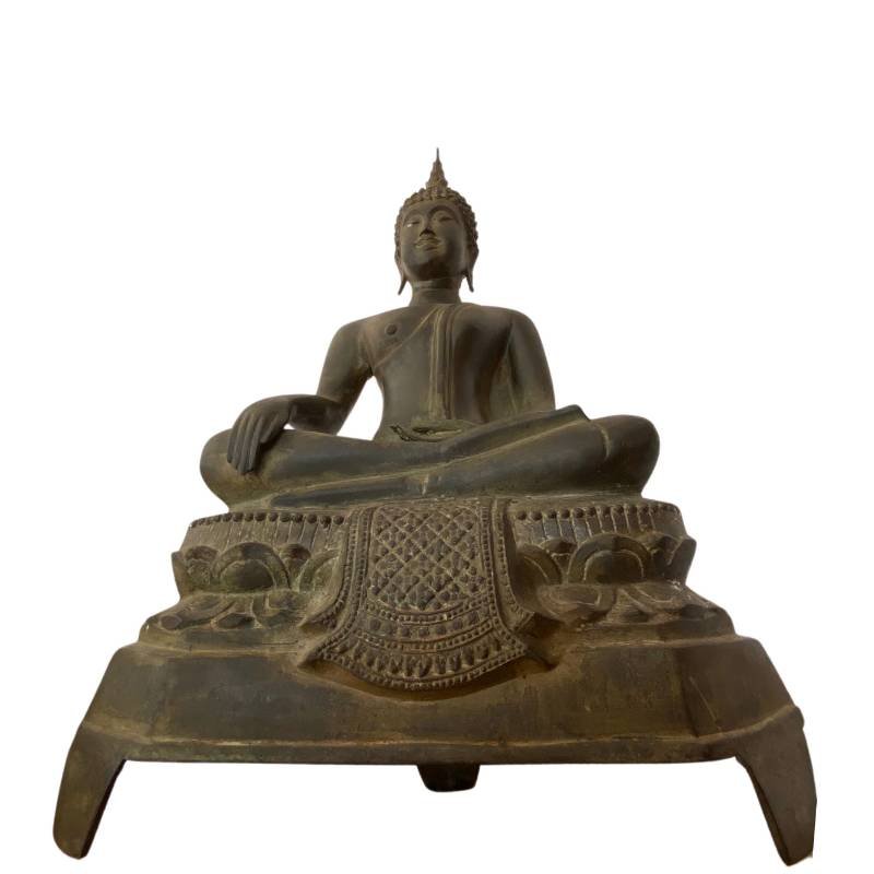 Bouddha thaï en bronze – tradition Sukhothaï-Ayutthaya, XVIe siècle-photo-5