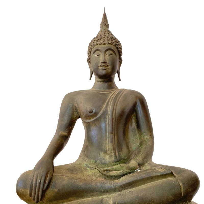 Bouddha thaï en bronze – tradition Sukhothaï-Ayutthaya, XVIe siècle-photo-6