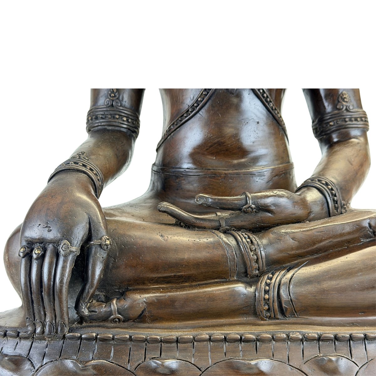 Crowned Thai Buddha In Bronze – Rattanakosin Tradition, 19th Century-photo-3