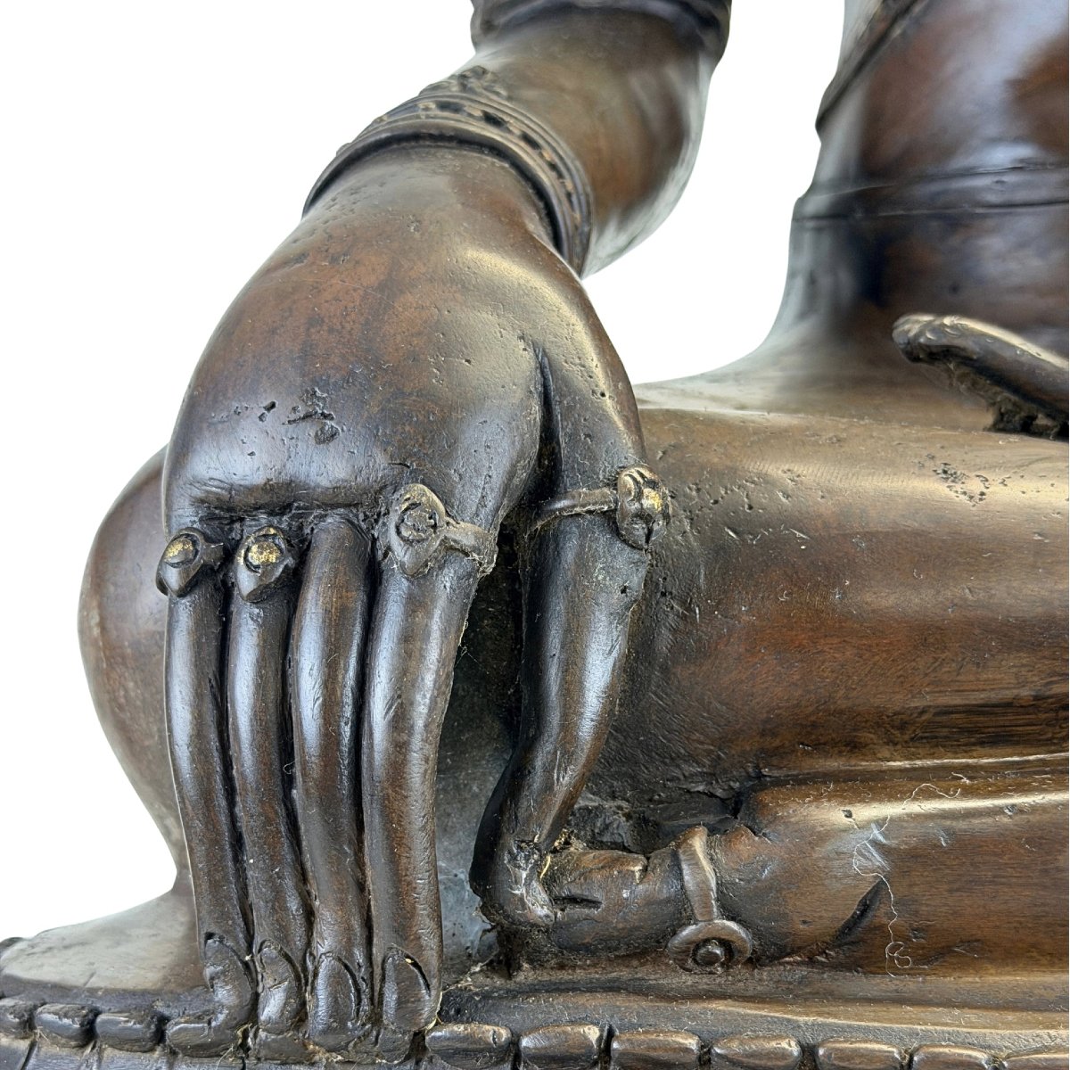 Crowned Thai Buddha In Bronze – Rattanakosin Tradition, 19th Century-photo-4