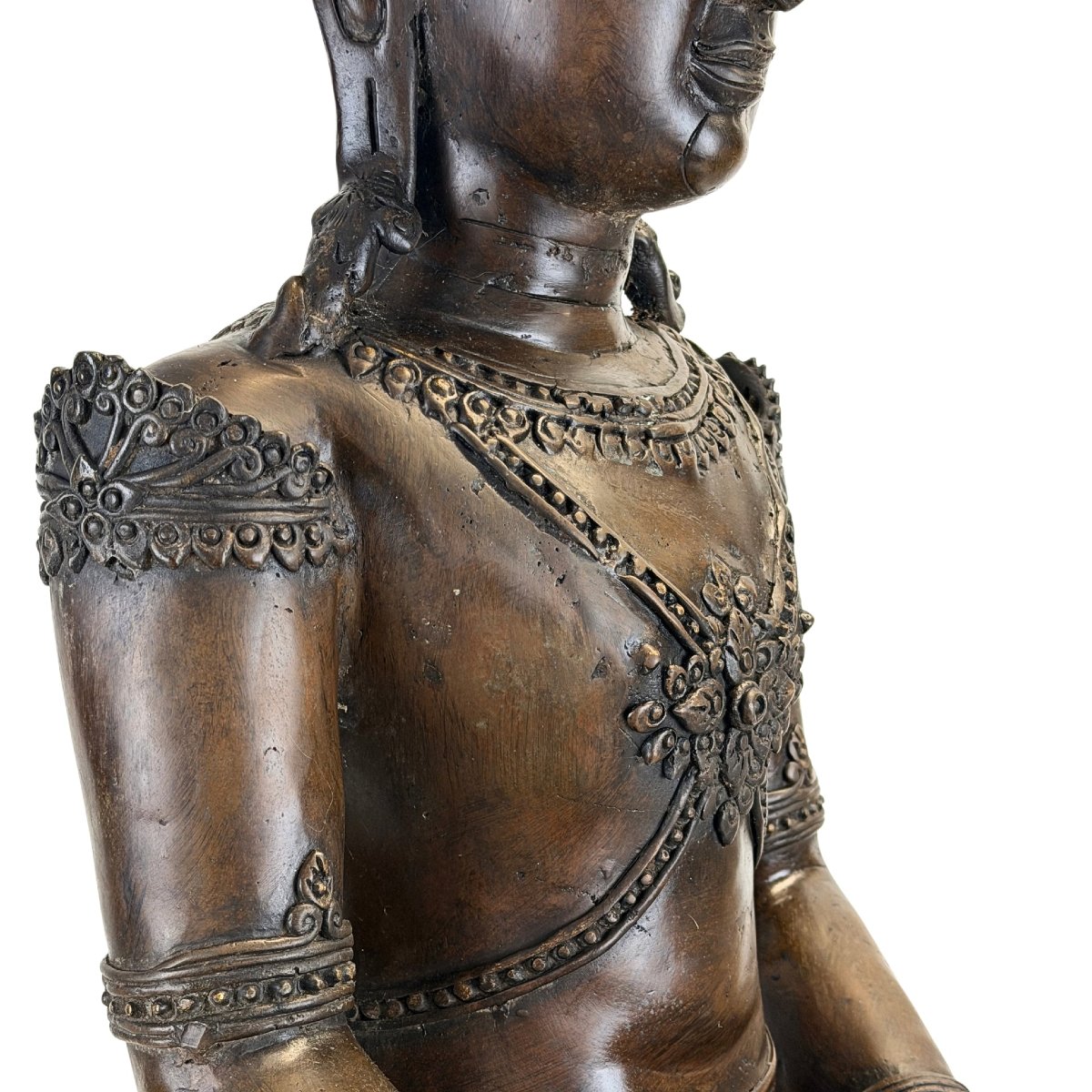 Crowned Thai Buddha In Bronze – Rattanakosin Tradition, 19th Century-photo-5